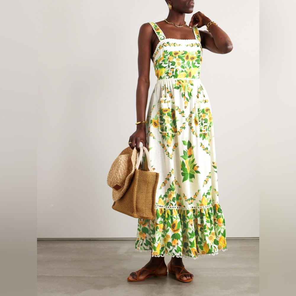 NWT FARM RIO PAPAYA DRESS